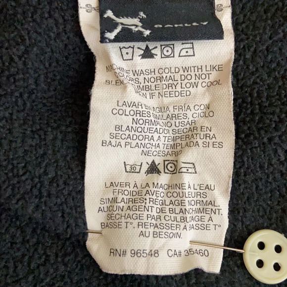 Oakley Fleece 1/4 Zip Pullover in Black - Size Medium - Picture 5 of 7